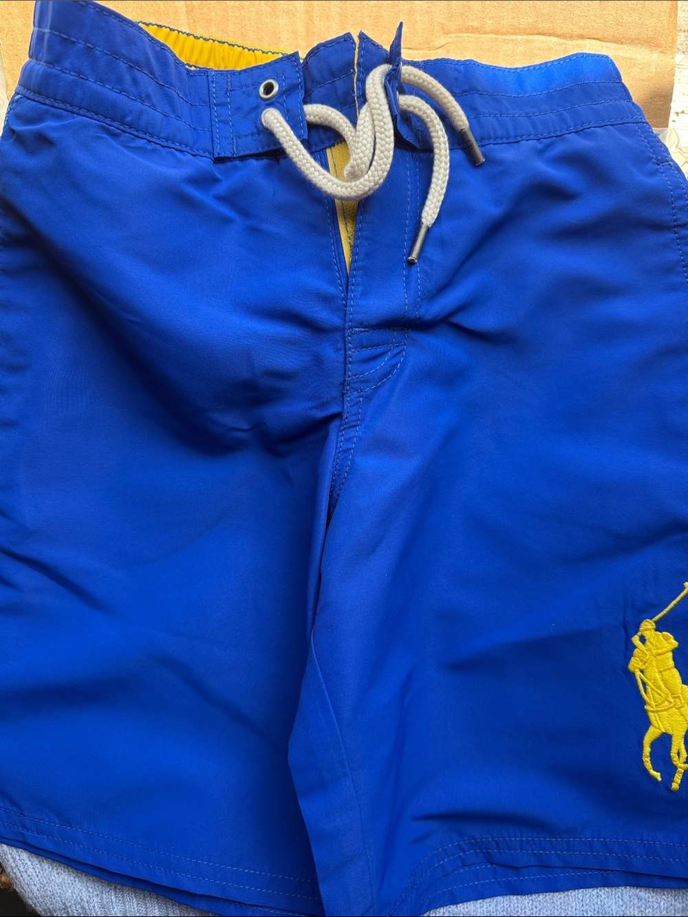 Polo by Ralph Lauren Royal Blue Swim Shorts with Yellow Pony